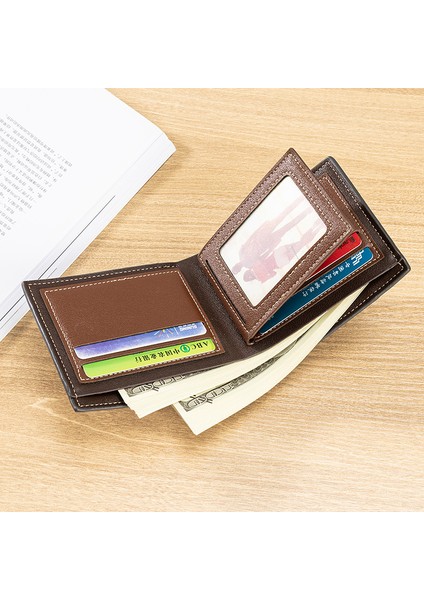 2020 Yeni Carrken Erkek Kısa Cüzdan Yatay Retro Buzlu Üç Katlı Rahat Retro Cüzdan (Yurt Dışından) fiyatları
