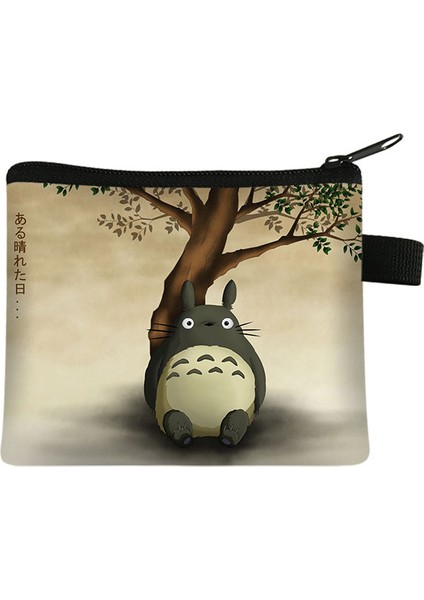 Yeni Varış Totoro/ruhların Kaçışı Karikatür Küçük Cüzdan Kadın Kızlar Sevimli Kedi Kart Tutucu Fermuar Debriyaj Bozuk Para Cüzdanı (Yurt Dışından) modelleri