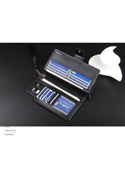 Erkek Uzun Cüzdan El Çantası Kredi Kartı ve Para Tutucular El Askısı Siyah - Intl (Yurt Dışından) fırsatları