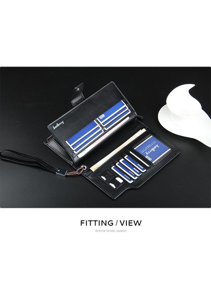 Erkek Uzun Cüzdan El Çantası Kredi Kartı ve Para Tutucular El Askısı Siyah - Intl (Yurt Dışından) indirimleri