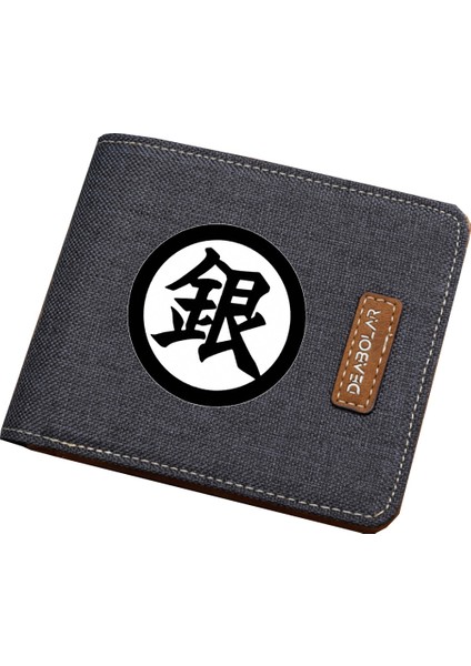 Japonya Anime Gintama Cüzdan Erkek Kadın Kısa Baskı Carteira Bifold Cüzdan Gençler Öğrenci Kanvas Cüzdan Çocuklar Para Kartı Çanta (Yurt Dışından)