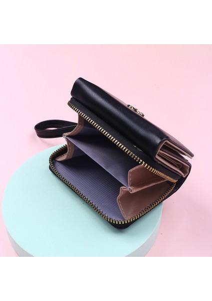 2022 Yeni Moda Kadın Cüzdan Kısa Kadın Bozuk Para Cüzdanı Cüzdan Kadın Kart Tutucu Küçük Bayan Cüzdan Kadın Çile Mini Debriyaj (Yurt Dışından) fiyatları