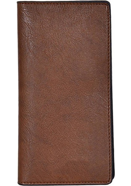 Microgood Katı Renk Moda Erkekler Çok Yuvalı Suni Deri Bifold Debriyaj Çanta Uzun Cüzdan (Yurt Dışından)