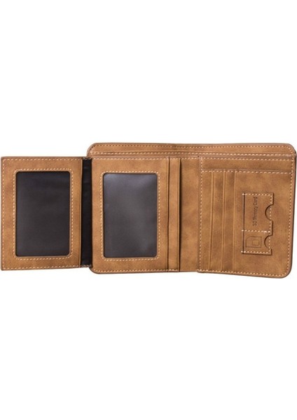 Erkek Cüzdan Deri Billfold Ince Hipster Dana Derisi Kredi Kartı/kimlik Tutucular Ekler Bozuk Para Çantaları Lüks Iş Katlanabilir Cüzdan (Yurt Dışından)
