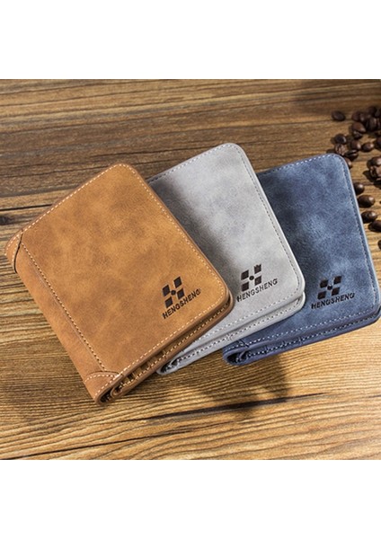 Erkek Cüzdan Deri Billfold Ince Hipster Dana Derisi Kredi Kartı/kimlik Tutucular Ekler Bozuk Para Çantaları Lüks Iş Katlanabilir Cüzdan (Yurt Dışından)