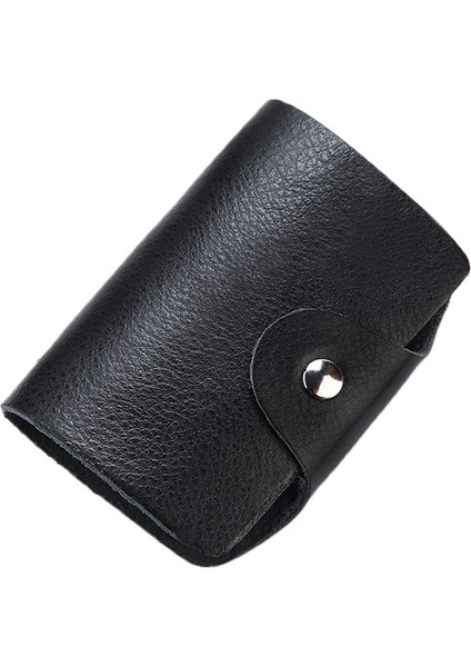 Microgood 26 Yuvaları Hakiki Deri Iş Kimliği Kredi Kartı Tutucu Kılıf Unisex Çanta Kılıfı (Yurt Dışından)