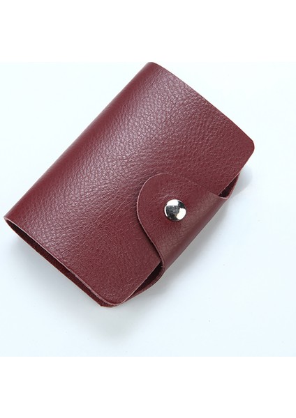 Microgood 26 Yuvaları Hakiki Deri Iş Kimliği Kredi Kartı Tutucu Kılıf Unisex Çanta Kılıfı (Yurt Dışından)
