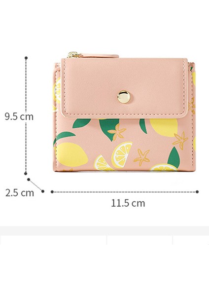 Yeni Moda Üç Katlı Cüzdan Kadın Pu Deri Küçük Sevimli Kısa Mini Bozuk Para Cüzdanı Kart Tutucu Bayanlar Debriyaj Çantalar Kadın (Yurt Dışından)