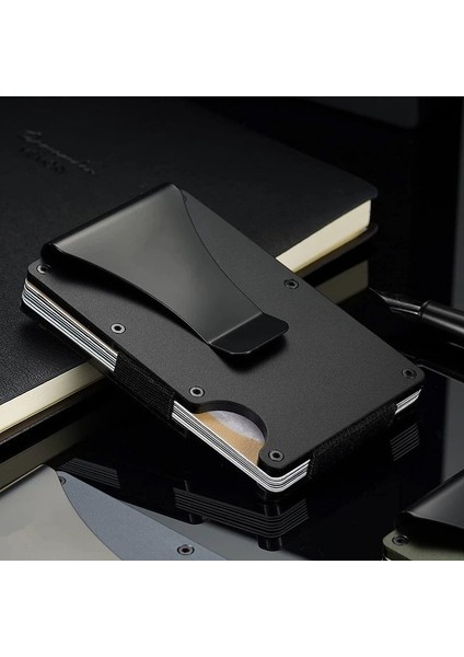 2021 Iş Alüminyum Kredi Kartı Tutucu Erkekler Kadınlar Için Cüzdan Minimalist Rfid Engelleme Ince Metal Kart Sahibi Klip Dropshipping (Yurt Dışından) modelleri