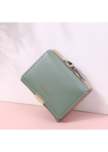 Yeni Moda Kadın Cüzdan Kısa Bayanlar Kat Bozuk Para Cüzdanı Kadın Kart Sahibinin Küçük Kadın Çile Mini Debriyaj (Yurt Dışından)