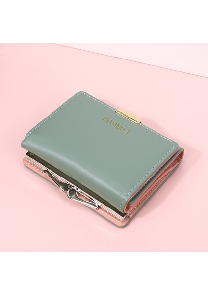 Yeni Moda Kadın Cüzdan Kısa Bayanlar Kat Bozuk Para Cüzdanı Kadın Kart Sahibinin Küçük Kadın Çile Mini Debriyaj (Yurt Dışından) modelleri