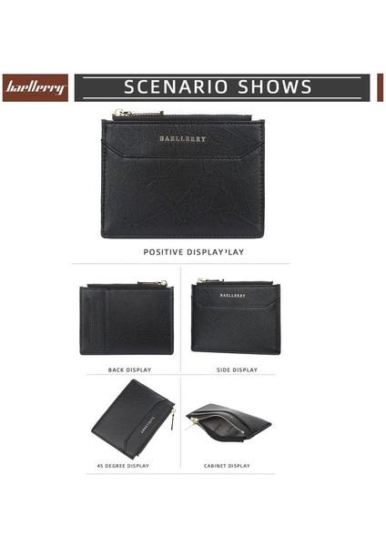 Baellerry Erkek Kart Paketi Çoklu Kart Ehliyet Ince Kesit Fermuarlı Banka Kartı Seti K9115 Moda Çanta (Yurt Dışından) indirimleri