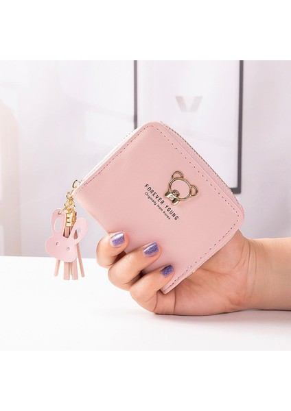 Nakliye Kore Tarzı Sevgililer Günü Hediyesi Kadın Bayanlar Basit Harfler Püskül Saçak Ayı Küçük Cüzdan Cep Para (Yurt Dışından) fırsatları