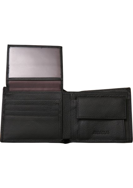 Microgood Erkekler Lüks Suni Deri Para Cebi Kredi Kartı Yuvası Bifold Kısa Cüzdan Çanta (Yurt Dışından)