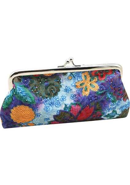 Microgood Vintage Kadınlar Çiçek Öpücük Kilit Uzun Bozuk Para Cüzdanı Telefonları Tuş Tutucu Cüzdan Hediye (Yurt Dışından) fiyatları