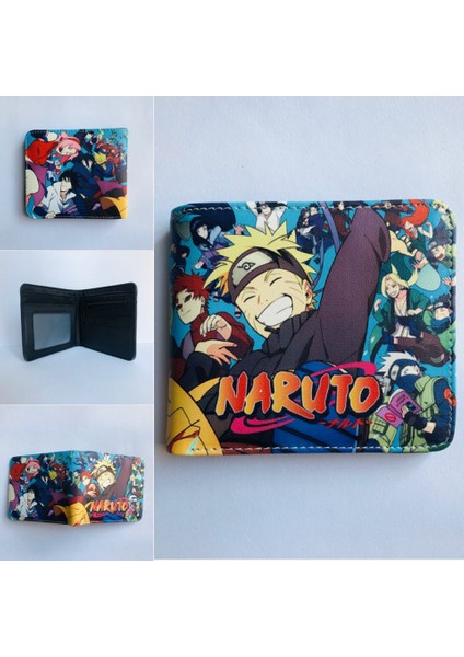 Kısa Cüzdan Kakashi Pu Deri Öğrenci Cüzdan Erkekler Için Japon Anime Kart Sahibinin Çanta Fermuarlı Çanta (Yurt Dışından)