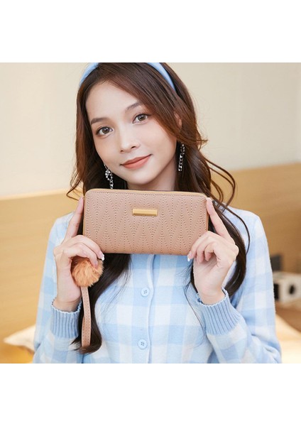 Göbeklady Kadın Pu Uzun Cüzdan Moda Işlemeli Bozuk Para Cüzdanı Çoklu Kart Yuvası Debriyaj Çanta Çanta (Yurt Dışından) modelleri