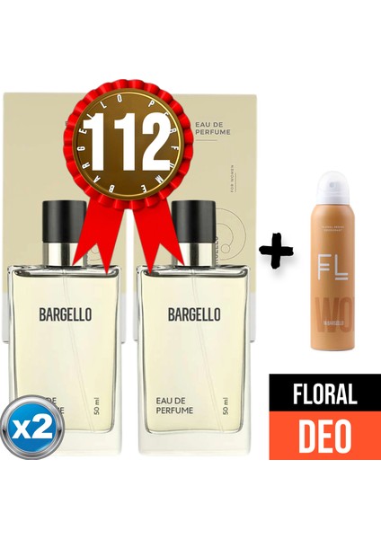 Parfüm 112x2 (2adet) Floral 50 Ml Edp + Floral Deodorant 150 Ml