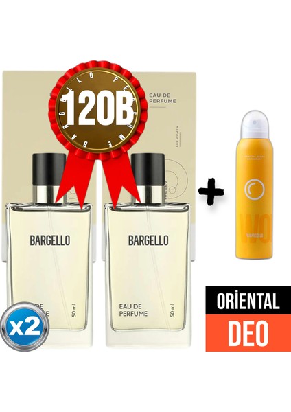 120bx2(2adet) Floral 50 Ml Edp + Oriental Bayan Deodorant 150 Ml