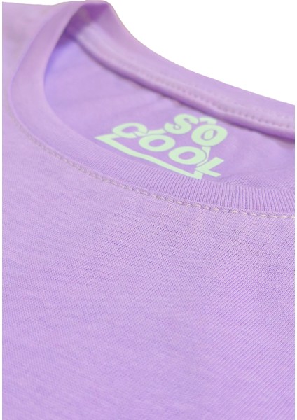 Lila Crop T-Shirt Owl Baykuş Design Baskılı Mor Renk Kadın Tişört Baby Tee fiyatları