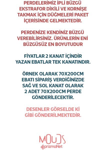 New Young Desenli Fon Perde Genç Odası Oturma Odası Süet Baskılı Ekstrafor Büzgü 2 Kanat PRD-2001