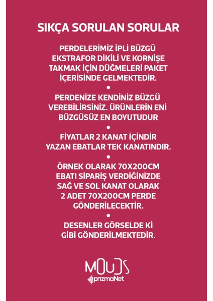 Fuşya Desenli Süet Oturma Odası, Salon Fon Perde Dijital Baskılı Ekstrafor Büzgü 2 Kanat PRD-1000