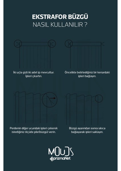 Renkli Çizgili Halı Desenli Süet Oturma Odası Salon Fon Perde Ekstrafor Büzgü 2 Kanat PRD-1008