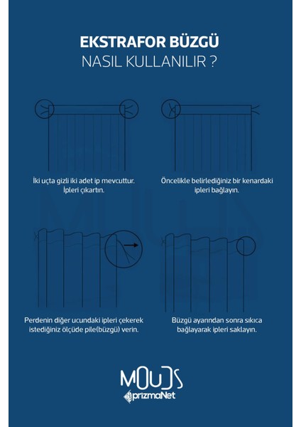 Turkey Ethnic Desenli Süet Oturma Odası Salon Fon Perde Baskılı Ekstrafor Büzgü 2 Kanat PRD-1085