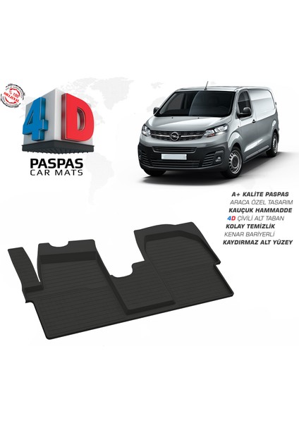 Fa Otomotiv Opel Vivaro 4d Havuzlu Paspas 2021 Model ve Sonrası