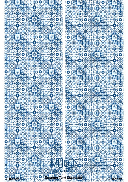 Turkey Ethnic Desenli Süet Oturma Odası Salon Fon Perde Baskılı Ekstrafor Büzgü 2 Kanat PRD-1085