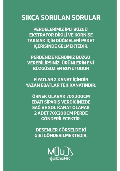 Yeşil Mandala Desenli Süet Oturma Odası Salon Fon Perde Baskılı Ekstrafor Büzgü 2 Kanat PRD-1103