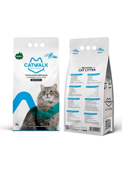 Catwalk Marsilya Sabun Kokulu İnce Taneli Kedi Kumu 10 Lt x 2