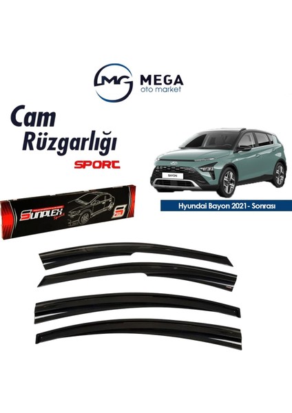 [brand] Hyundai Bayon 2021- Sonrası Mugen Tip Cam Rüzgarlık Sunplex