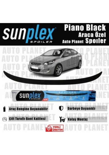 [brand] Hyundai Accent Blue Bagaj Üstü Spoiler Piano Black fiyatları