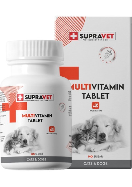 Kedi ve Köpekler Için Multivitamin Tablet 75 Adet