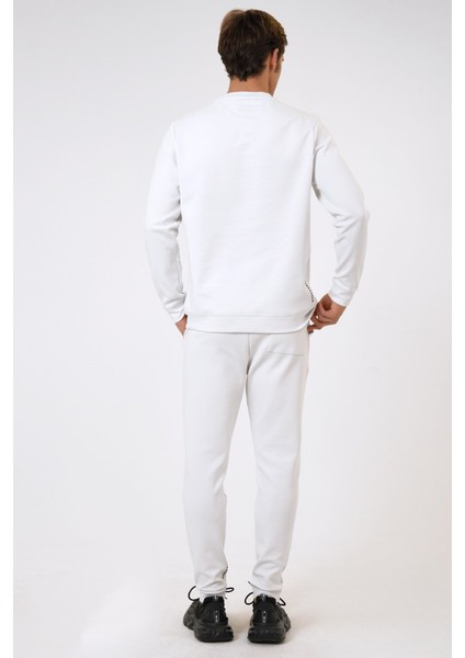 Açık Gri Regular Fit Pamuklu Bisiklet Yaka Sweatshirt modelleri