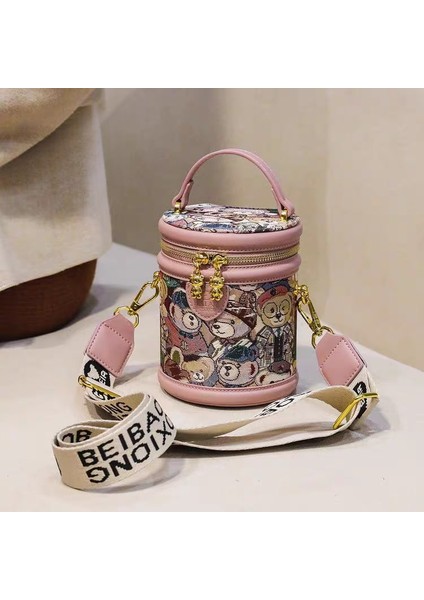 Amerikan Moda Ins Kova Çanta Ayı Bayan Omuz Çantası (Yurt Dışından)