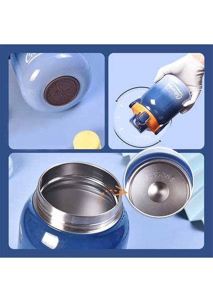Düz Pipet 2'si 1 Arada Termos Bardak 620ML (Yurt Dışından)