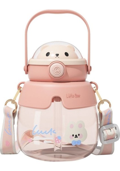 Cartoon Bear Büyük Kapasiteli Pipetli Bardak ml (Yurt Dışından)