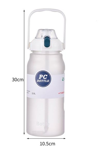 2000ML Spor Büyük Kapasiteli Buzlu Su Şişesi (Yurt Dışından)