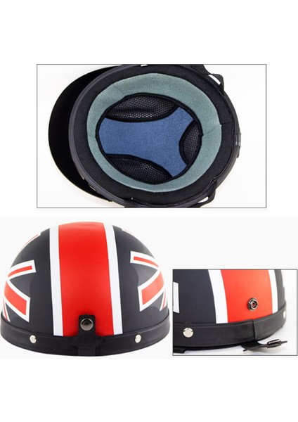 Vintage Ingiliz Rüzgar Harley Yarım Kask Motosiklet Abs Kask (Yurt Dışından)