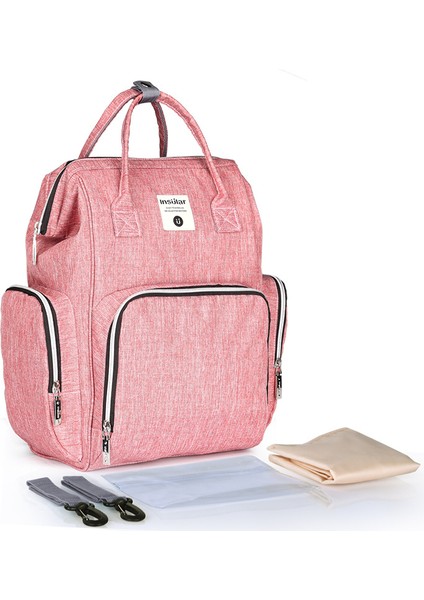 Moda Çok Fonksiyonlu Anne ve Bebek Gezi Süt Tozu Bebek Bezi Çantası Su Geçirmez Anne Çantası (Yurt Dışından)