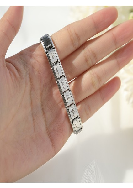 Kız Kardeş Ha Yeni Kardeş Teyze Oğlum Benim Eşim Büyükbaba Ailem Baba Bağlantılar Charm Fit 9mm Bilezik Paslanmaz Çelik Takı Yapımı DJ215 (Yurt Dışından) modelleri