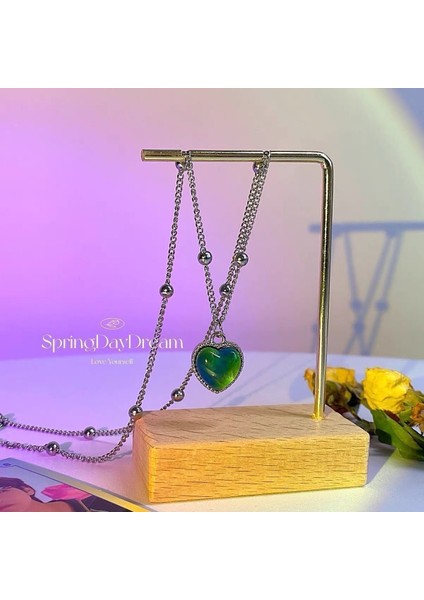 Kolye Klasik Sıcaklık Değişimi Renk Ruh Hali Bilezikler Kadınlar Kızlar Için Bayan Renk Değişikliği Bilezik En Iyi Arkadaşlar Hediye Takı Pulseras Mujer (Yurt Dışından)