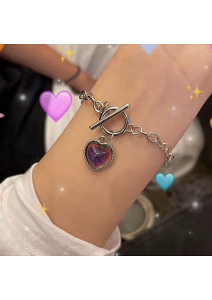 Kolye Klasik Sıcaklık Değişimi Renk Ruh Hali Bilezikler Kadınlar Kızlar Için Bayan Renk Değişikliği Bilezik En Iyi Arkadaşlar Hediye Takı Pulseras Mujer (Yurt Dışından) fiyatları