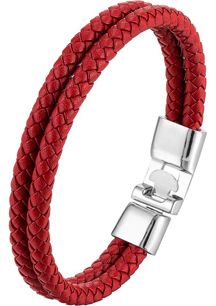 19.00CM Stili TZ-2280-0 Moda Yüksek Li Erkek Bilezik Deri Bilezik Vintage Manşet Bilezik Klasik Çok Katmanlı Bileklik Erkek Kadın Takı Hediyeler (Yurt Dışından)
