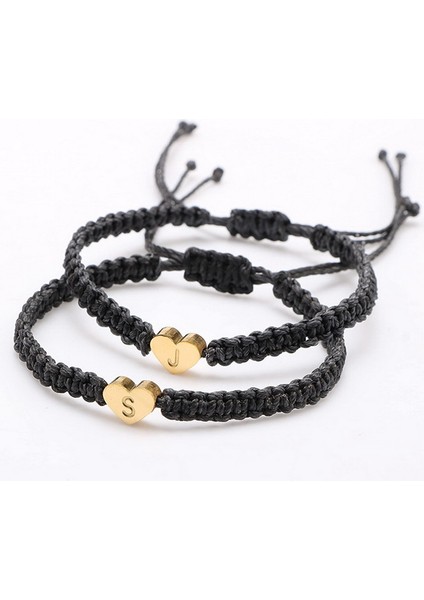 N El Yapımı A-Z 26 Mektup Kalp Bilezik Kadınlar Için Örgülü Halat Harfleri Adı Ayarlanabilir Bilezikler Bileklik Çift Sevgilisi Takı Hediye (Yurt Dışından) fiyatları