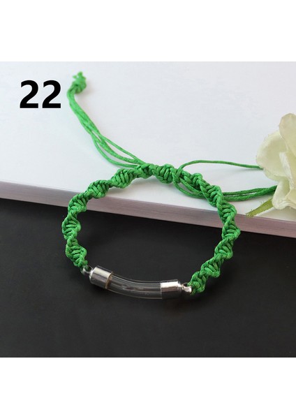 No.22 Boyutu Yeni Cam Tüp Urn Bilezik El Yapımı Örgülü Kırmızı Siyah Kordon Hatıra Bilezik Anıt Kül Kremasyon Takı Hediyeler (Yurt Dışından)