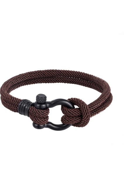21CM Tarzı TZ-630 Yeni Moda Siyah Paslanmaz Çelik Bilezikler Erkekler Muska Halat Zincir Vahşi Hayatta Kalma Bileziği Bayanlar Yaşam Takı Pulseras Hombres (Yurt Dışından)