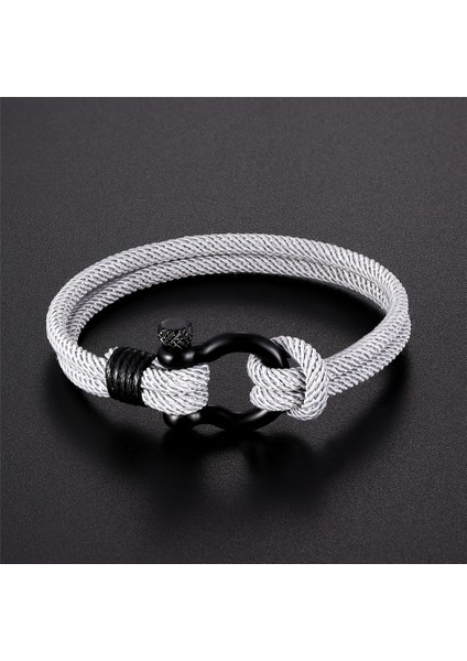 21CM Tarzı TZ-630 Yeni Moda Siyah Paslanmaz Çelik Bilezikler Erkekler Muska Halat Zincir Vahşi Hayatta Kalma Bileziği Bayanlar Yaşam Takı Pulseras Hombres (Yurt Dışından)